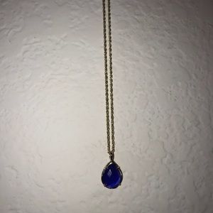 Royal blue Kendra drop necklace